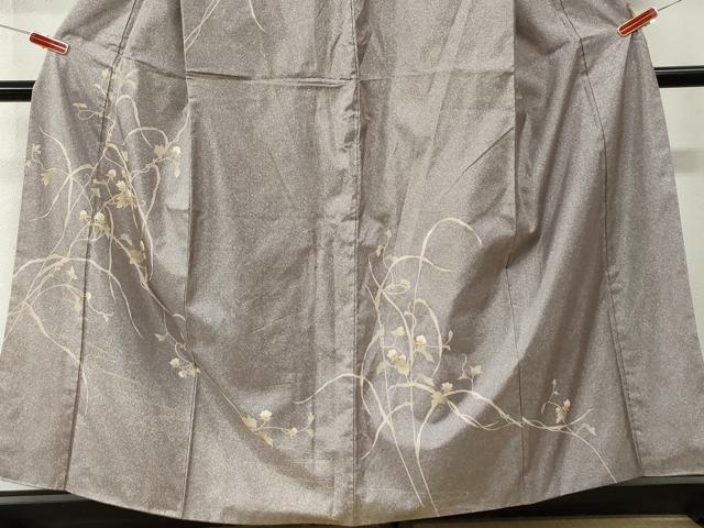 平和屋着物●訪問着 本場染大島紬 枝花文 正絹 逸品 CABI3149yc