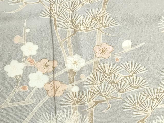 平和屋着物●訪問着 松梅文 金彩 正絹 逸品 CABI3157yc
