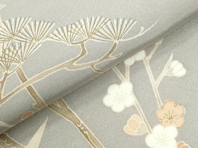 平和屋着物●訪問着 松梅文 金彩 正絹 逸品 CABI3157yc
