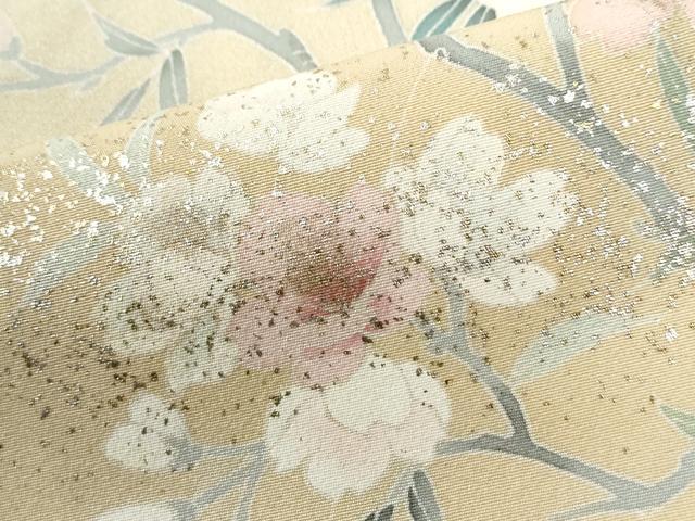 平和屋着物●訪問着 流水草花文 暈し染め 金彩 正絹 逸品 未使用 CABI3185yc