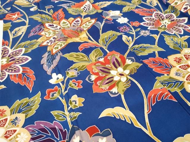 平和屋着物●豪華振袖 駒刺繍 更紗草花文 金彩 正絹 逸品 CABI3196yc