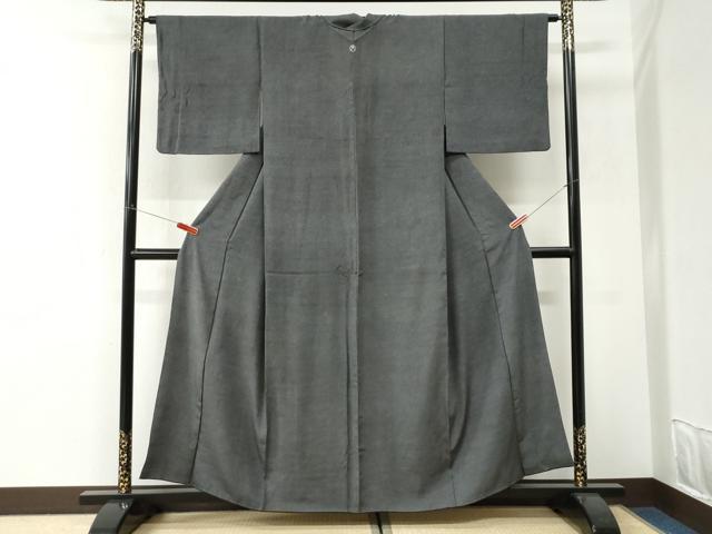 平和屋着物●江戸小紋 鮫小紋柄 黒地 正絹 逸品 CABI3200yc