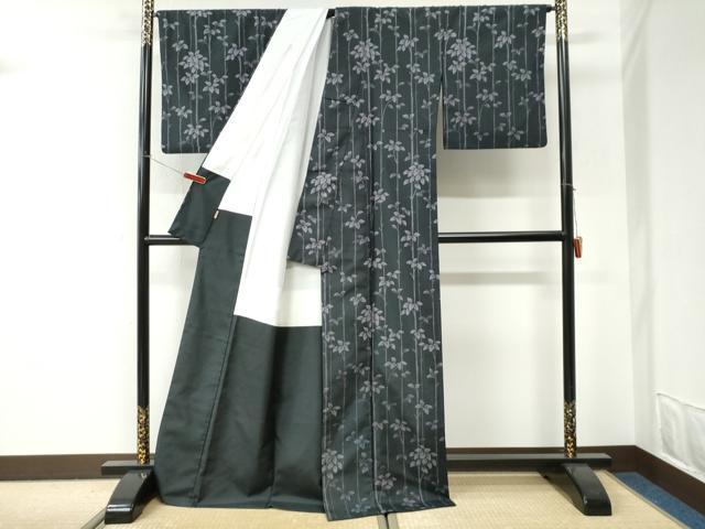 平和屋着物●本場縞大島紬 枝葉文 ますいわ屋扱い 正絹 逸品 CABI3205yc