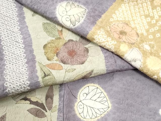平和屋着物●訪問着 辻が花 絞り 正絹 逸品 CABI3220yc