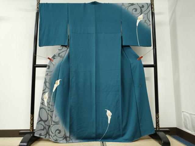 平和屋着物●訪問着 作家物 カラー 暈し染め 正絹 逸品 CABI3222yc