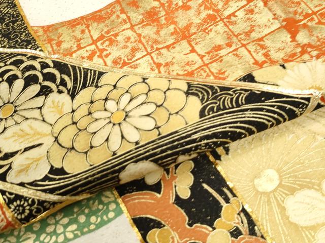平和屋着物●豪華振袖 駒刺繍 竹並び鳳凰花唐草文 金彩 正絹 逸品 CABI3226yc