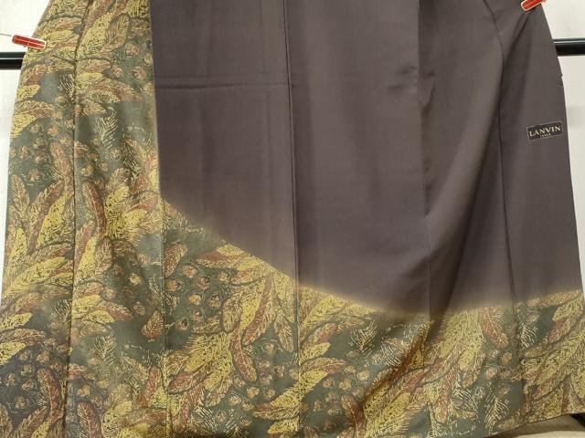 平和屋着物●訪問着 孔雀羽文 暈し染め 金彩 正絹 逸品 CABI3230yc