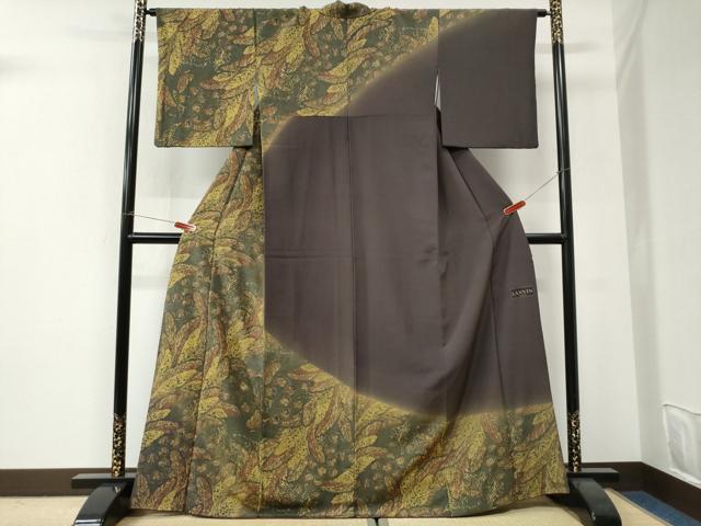 平和屋着物●訪問着 孔雀羽文 暈し染め 金彩 正絹 逸品 CABI3230yc