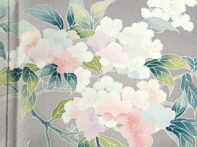 平和屋着物●訪問着 友禅 作家物 枝花文 暈し染め 正絹 逸品 CABI3232yc