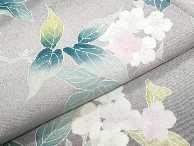 平和屋着物●訪問着 友禅 作家物 枝花文 暈し染め 正絹 逸品 CABI3232yc