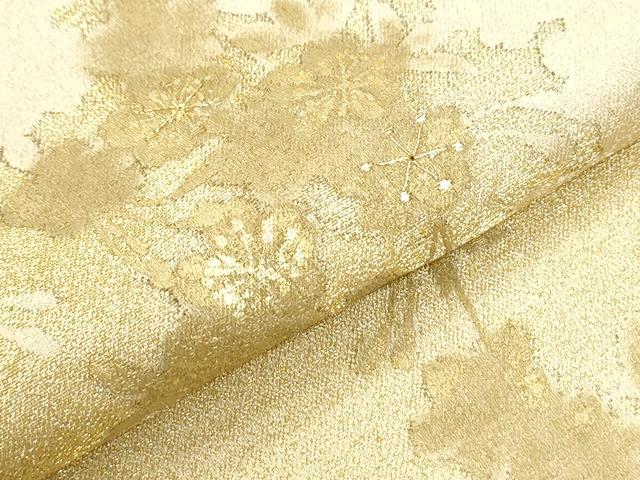 平和屋着物●訪問着 田畑浩平 枝花文 暈し染め 金彩 正絹 逸品 CABI3234yc