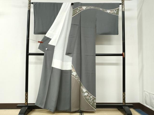 平和屋着物●訪問着 葡萄蔦の葉文 金彩 鈴乃屋扱い 正絹 逸品 未使用 CABI3237yc