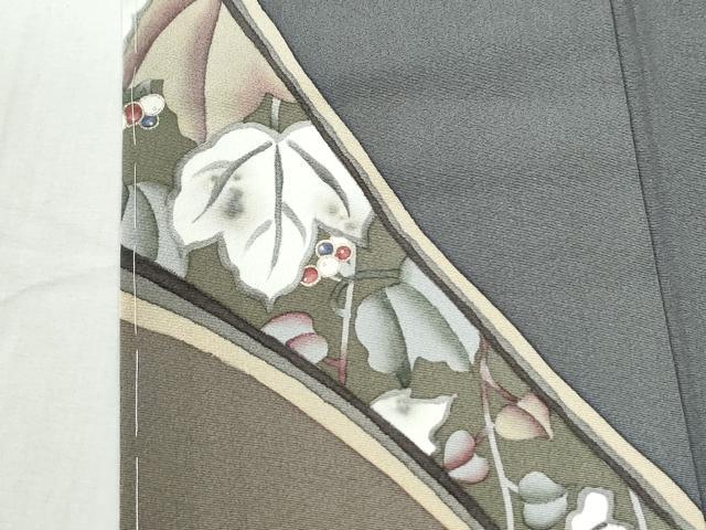 平和屋着物●訪問着 葡萄蔦の葉文 金彩 鈴乃屋扱い 正絹 逸品 未使用 CABI3237yc