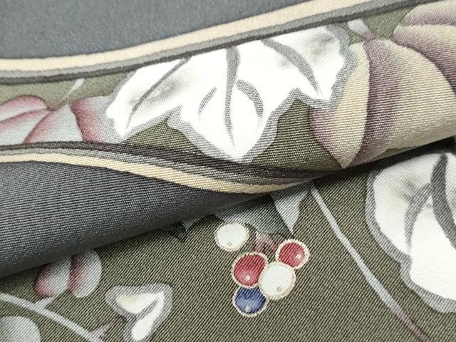 平和屋着物●訪問着 葡萄蔦の葉文 金彩 鈴乃屋扱い 正絹 逸品 未使用 CABI3237yc
