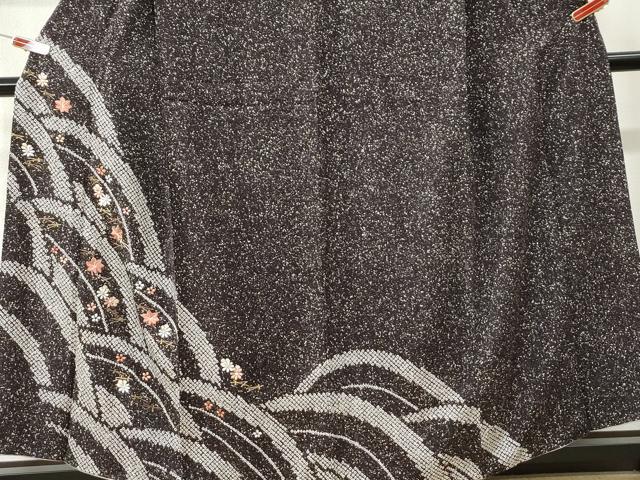 平和屋着物●訪問着 絞り 刺繍 吹き寄せ花文 たたき染め 正絹 逸品 未使用 CABI3245yc