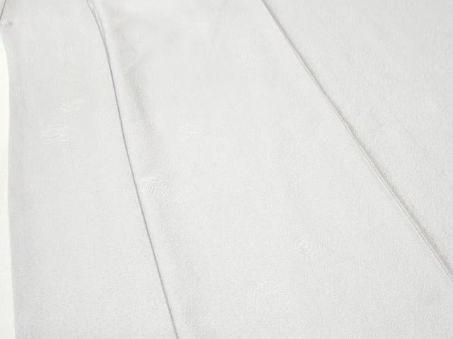 平和屋着物●上質な色無地 草花地紋 薄梅鼠色 正絹 逸品 CABI3260yc