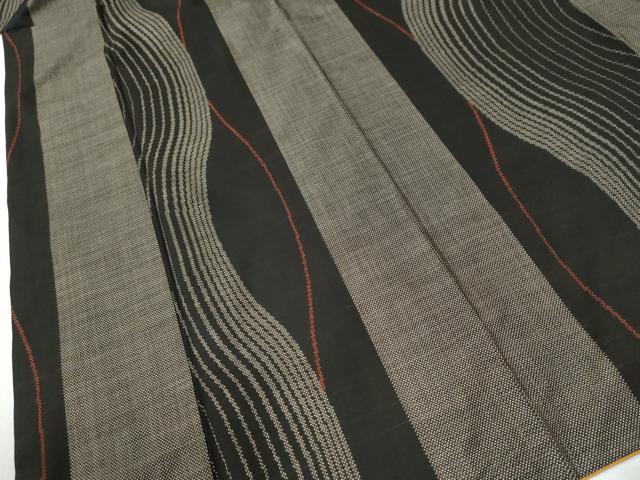 平和屋着物●本場大島紬 7マルキ 変わり縞 正絹 逸品 CABI3275yc