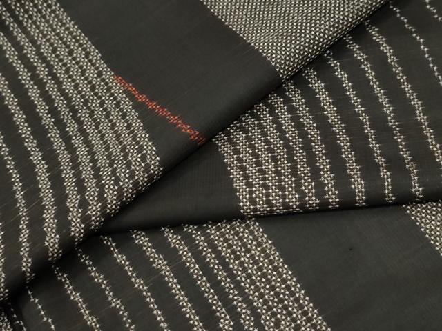平和屋着物●本場大島紬 7マルキ 変わり縞 正絹 逸品 CABI3275yc