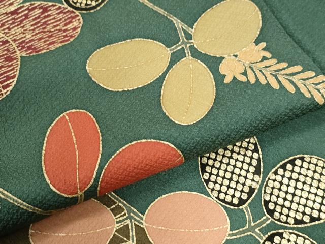 平和屋着物●訪問着 駒刺繍 萩花文 金彩 正絹 逸品 CABI3276yc