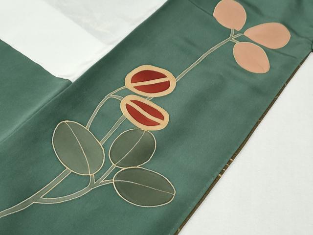 平和屋着物●訪問着 駒刺繍 萩花文 金彩 正絹 逸品 CABI3276yc