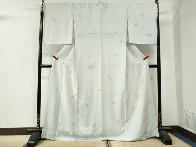 平和屋着物●上質な小紋 草花文 鈴乃屋扱い ロング丈 正絹 逸品 CABI3283yc