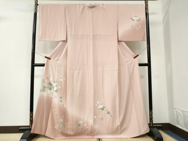 平和屋着物●訪問着 草花文 暈し染め 正絹 逸品 CABI3290yc