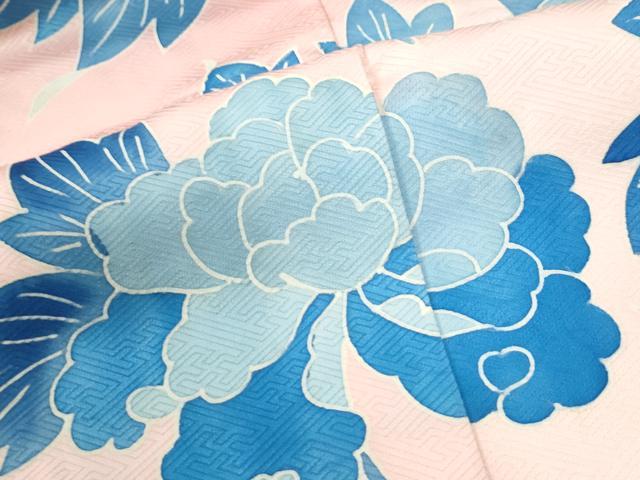 平和屋着物●豪華振袖 枝牡丹 仮絵羽 正絹 逸品 未使用 CABI3291yc