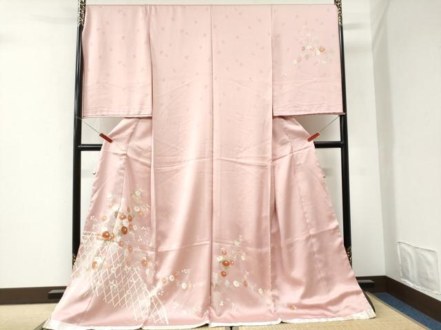 平和屋着物●訪問着 籬枝花文 金彩 仮絵羽 正絹 逸品 未使用 CABI3294yc