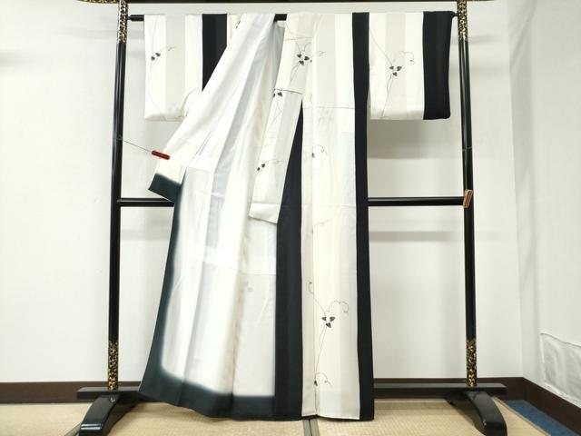 平和屋着物●上質な小紋 蔦の葉文 正絹 逸品 CABI3295yc