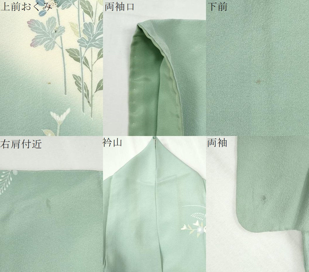 平和屋着物●訪問着 友禅 作家物 菊 暈し染め 正絹 逸品 CABI3303yc