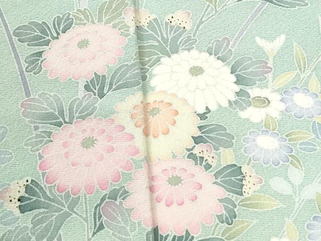 平和屋着物●訪問着 友禅 作家物 菊 暈し染め 正絹 逸品 CABI3303yc