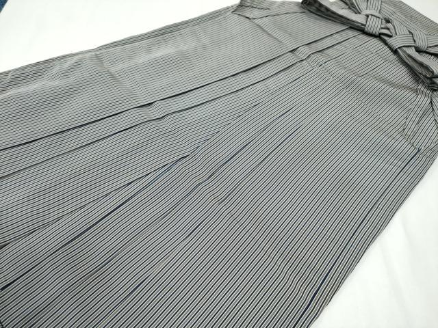 平和屋着物●男性 馬乗り袴 間道 正絹 逸品 CABI3308yc