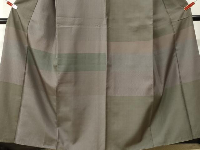 平和屋着物●訪問着 お召地 格子吉祥文 正絹 逸品 CABI3312yc