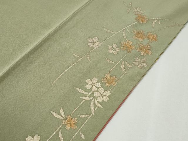 平和屋着物●訪問着 作家物 松峰 流水枝花文 暈し染め 金彩 正絹 逸品 CABI3322yc