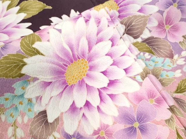平和屋着物●豪華振袖 菊花文 ラメ糸 正絹 逸品 CABI3343yc