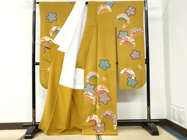平和屋着物●豪華振袖 駒刺繍 櫛 簪 舞桜 金彩 正絹 逸品 CABI3346yc