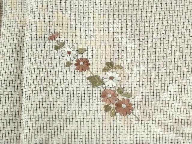 平和屋着物●訪問着 総刺繍 草花文 正絹 逸品 未使用 CABI3347yc