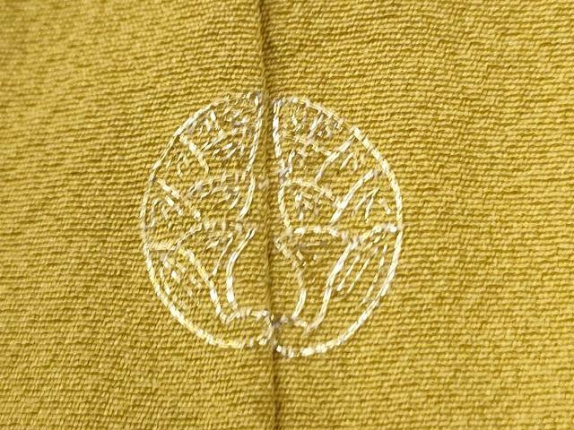 平和屋着物●上質な色無地 芥子色 正絹 逸品 未使用 CABI3354yc