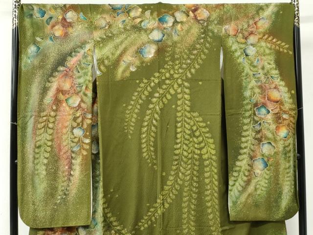 平和屋着物●豪華振袖 辻が花 絞り 暈し染め 金銀彩 正絹 逸品 CABI3360yc