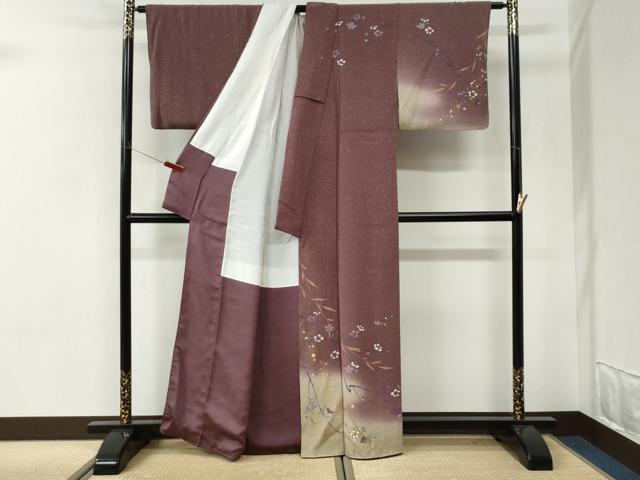 平和屋着物●訪問着 枝桜文 暈し染め 金彩 正絹 逸品 CABI3362yc
