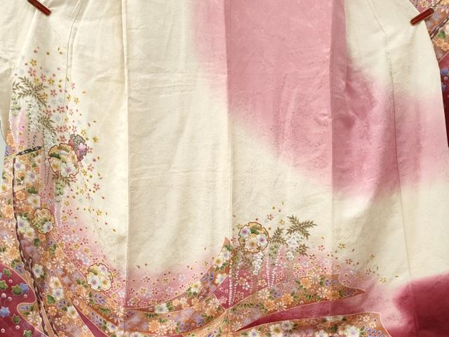 平和屋着物●豪華振袖 辻が花 駒刺繍 暈し染め 金彩 正絹 逸品 CABI3366yc
