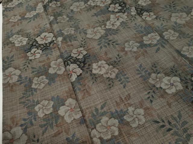 平和屋着物●本場大島紬 9マルキ 草花文 正絹 逸品 未使用 CABI3377yc