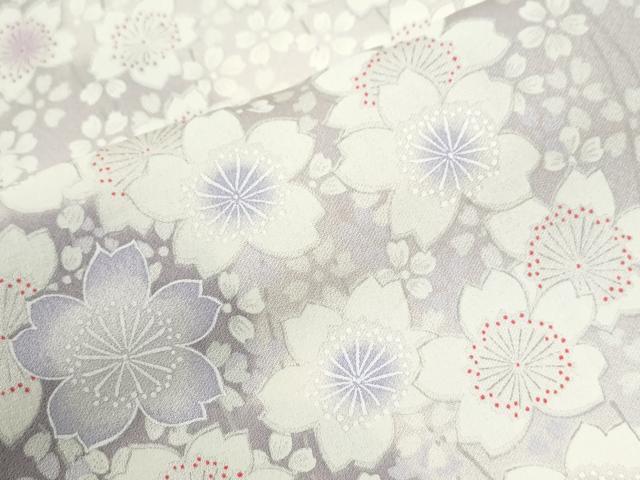 平和屋着物●訪問着 舞桜文 暈し染め 正絹 逸品 CABI3378yc