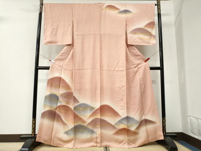平和屋着物●訪問着 刺繍 遠山箔散らし 暈し染め 金彩 正絹 逸品 CABI3390yc