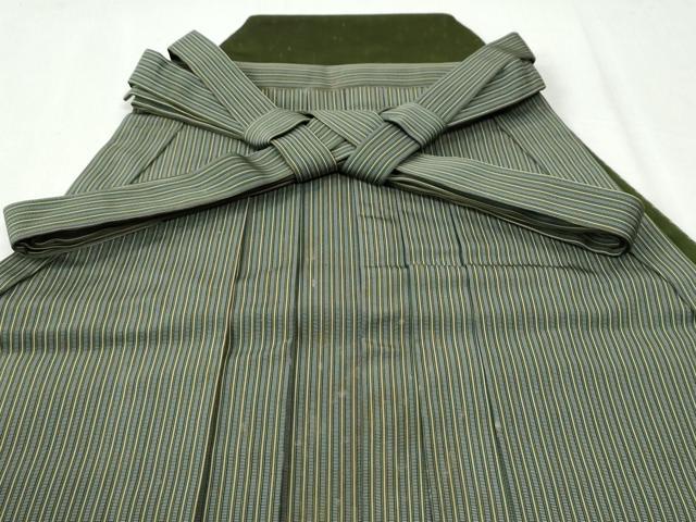 平和屋着物●男性 行灯袴 間道 正絹 逸品 CABI3402yc
