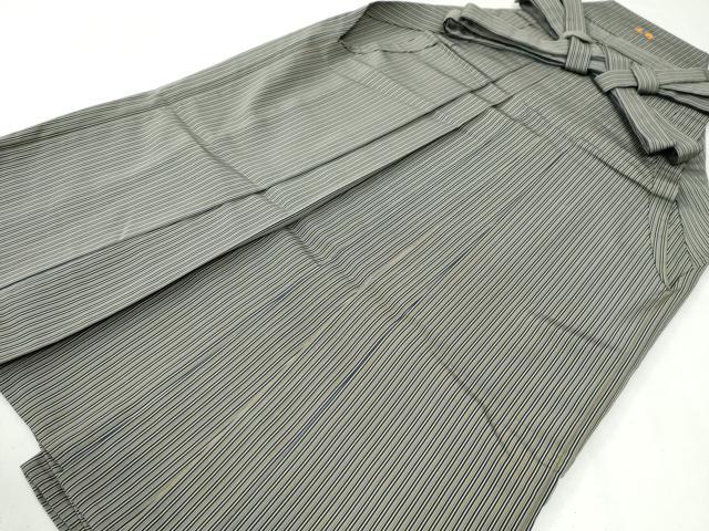 平和屋着物●男性 行灯袴 間道 正絹 逸品 CABI3406yc
