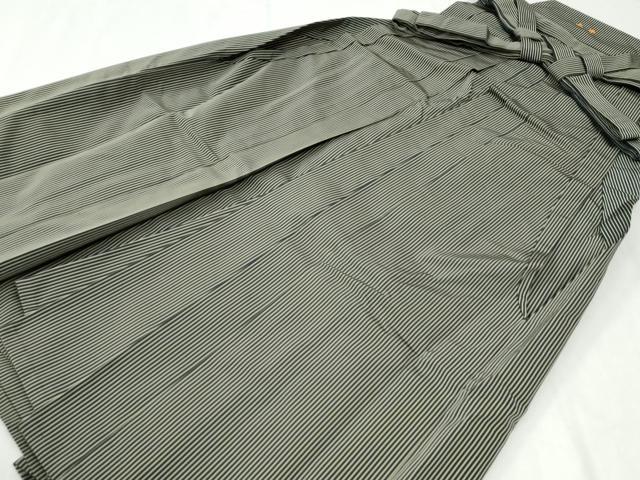 平和屋着物●男性 馬乗り袴 縞 正絹 逸品 CABI3410yc