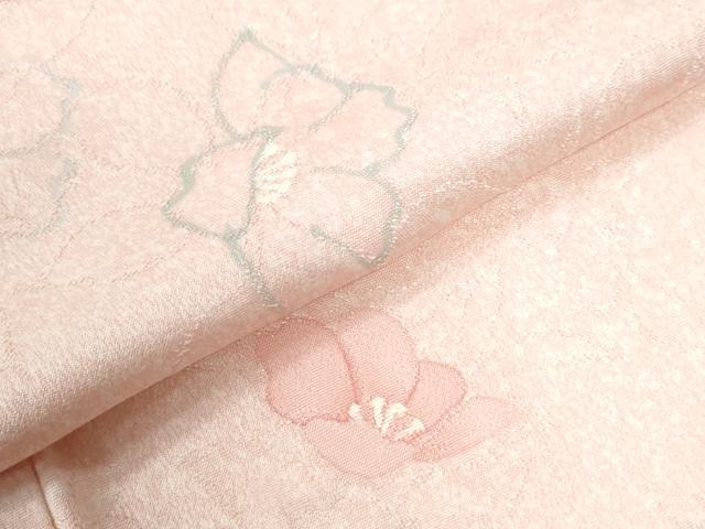 平和屋着物●上質な小紋 地紋起こし 舞花文 反端付き 正絹 逸品 CABI3418yc