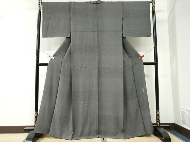 平和屋着物●江戸小紋 彫士:住田双光 染士:西宮伊智郎 寄せ小紋柄 黒地 正絹 逸品 CABI3424yc