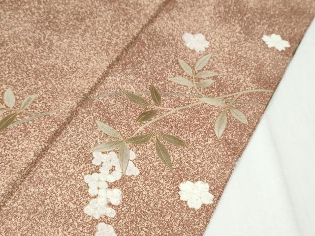 平和屋着物●訪問着 籬葡萄丸文 暈し染め 金彩 正絹 逸品 CABI3434yc